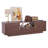 Tv Stand For Tvs Up To 65 Inch, Mid Century Modern Entertainment Center With Storage, Tv Console With Cabinet And Adjustable Shelves For Living Room, Bedroom, Brown Cherry