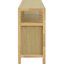 Buffet avec accents en bois massif, 3 positions de tablettes réglables, fonction d'ouverture par pression, pour placage de frêne pour armoire de rangement, 3 adaptabilité, aucune conception, ajout de chaleur organique
