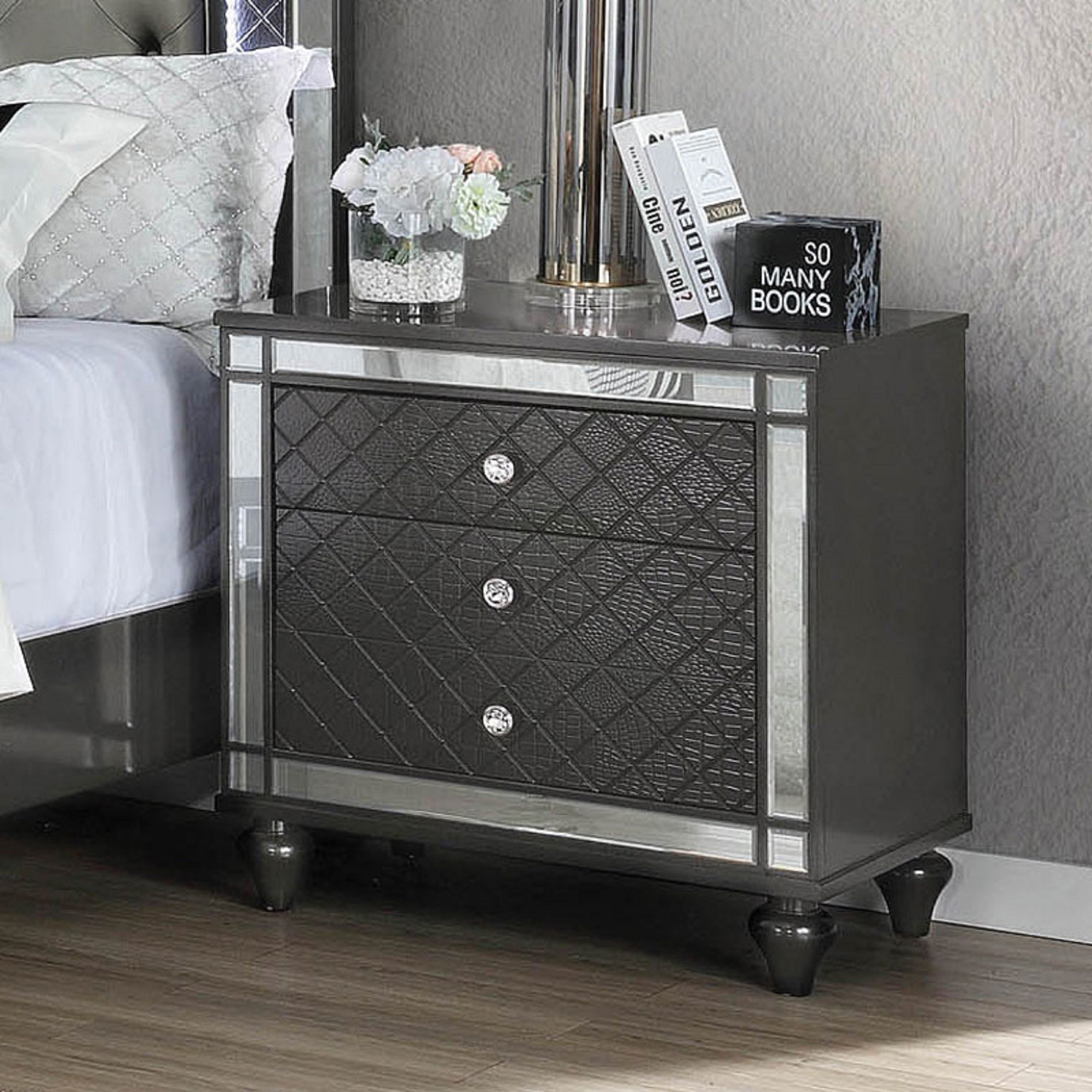 Canora Grey End Table Modern Nightstand Bed Side Table Solid Wood