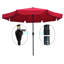 Jardin de 10 pi avec porte-parapluie ronde de jardin avec parasol à manivelle et bouton-poussoir inclinable pour terrasse de jardin-1064640713