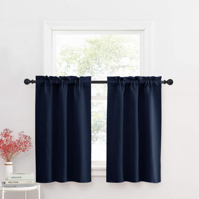 Polyester Blackout Rod Pocket Valance (Set of 2)