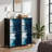 4 Drawer Dresser for Bedroom, Narrow Chest of Drawers, Wooden Top and Study Iron Frame 18"x37.5"-(WxH)
