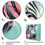 Rose et vert Boho Zebra II - Art mural animal zèbre-422152939-422152938
