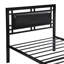 Structure de lit simple en métal noir: conception solide et stable, environnement calme et relaxant, étapes d'assemblage faciles, pas de sommier tapissier, structure d'une capacité de 300 lb, sommeil,
