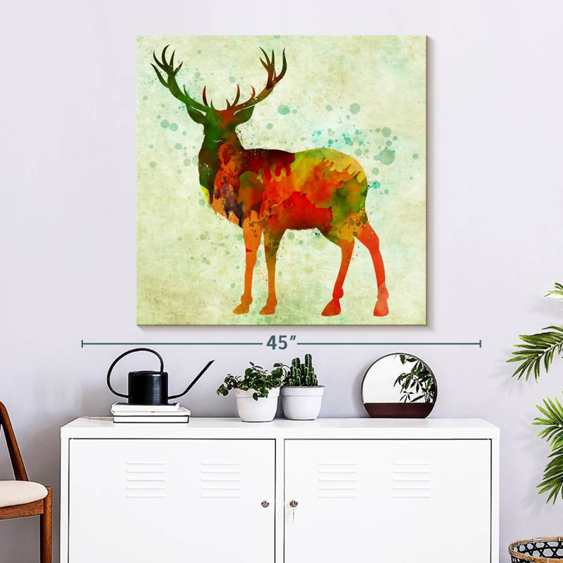 Brampt Deer Abstract, 33" H x 33" W