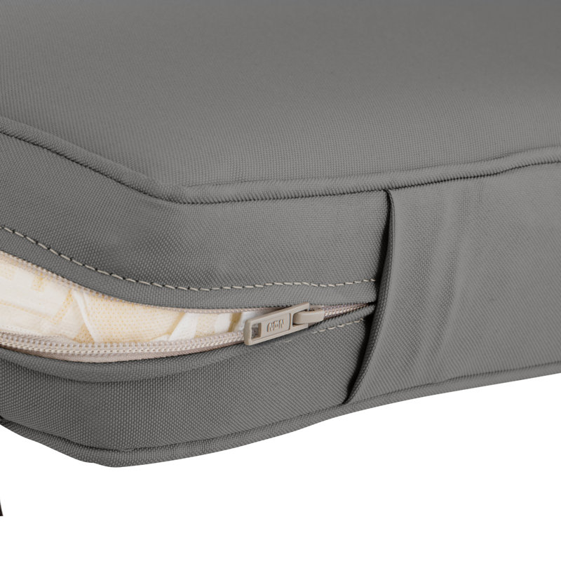 Pina Outdoor Dining Chair Cushion Cover, 3" H x 17" W x 17" D, Light Charcol Gray