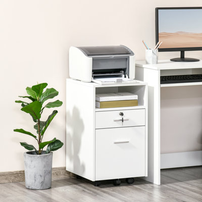 Vinsetto Mobile File Cabinet Lockable A4 Letter