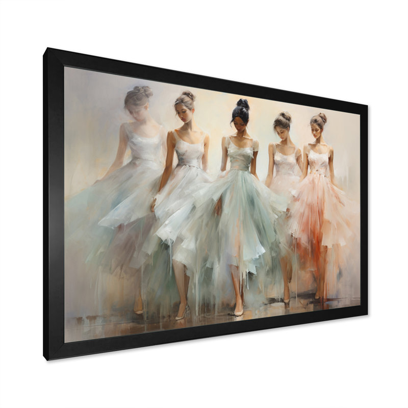 «Dance Ethereal Grace I» sur toile, Cadre simple noir, H 12 po x l 20 po x P 1 po