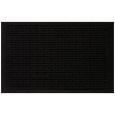 Petscher Natural Rubber Capsule Scraper Door Mat, Heavy-Duty Non-Slip Entrance Mat for High-Traffic Areas, Black