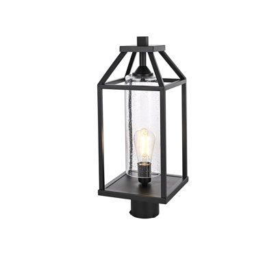 Lampadaire extérieur noir Amary de 21 pouces