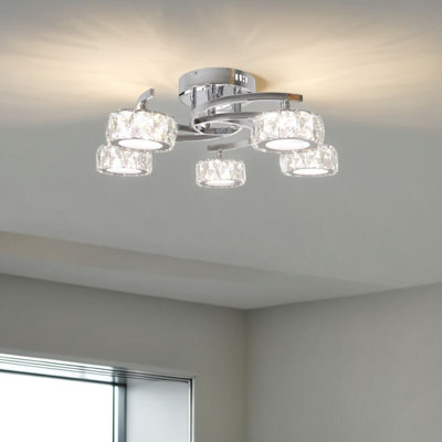 Glass LED Semi Flush Mount
