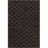 Gaia Hand Knotted Wool Geometric Area Rug in Brown/White