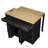 47 Inch Kitchen Island With Extendable Dining Table, Rubber Wood Veneer Kitchen Table With Internal Storage Rack, Power Outlet, Kitchen Island With Storage 2 Drawers 2 Cabinet-1011153470