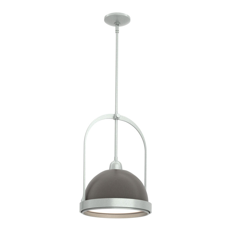 Atlas 1 - Light Single Dome Pendant, Vintage Platinum, Dark Smoke