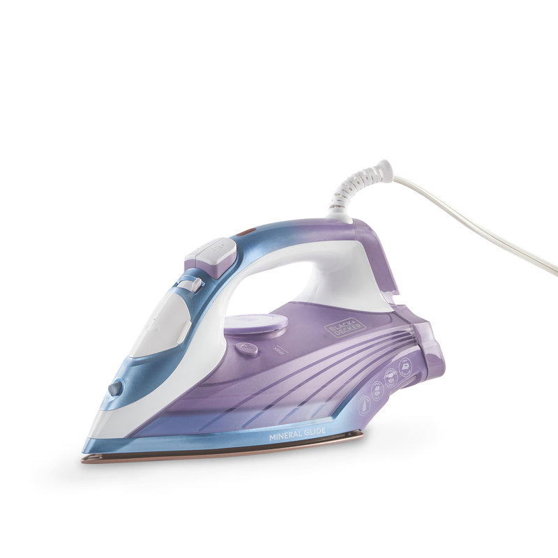 Blackstone DECKER fer de pierre de lune, IR2323-1AD, semelle en céramique infusée et anti-goutte, nettoyage automatique et arrêt automatique, glissement 50% plus doux pour les plis du tissu