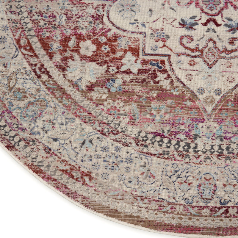 Oldham Oriental Area Rug, Round 1.15cm