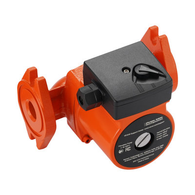 F-15-58FC Cast Iron Circulator Pump, 17 GPM, AC 120V 20 Ft Hot Water Recirculating Circulation Pump, 1-Inch Flange Connection, 3-Speed Adjustment, Quiet Operation, For Home Water Heating System