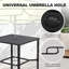 Outdoor 71 cm Square Bar Table with Slatted Top and 4.3 cm Umbrella Hole   