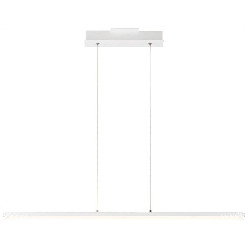 Luminaire suspendu linéaire à DEL Ahleeyah, Blanc mat