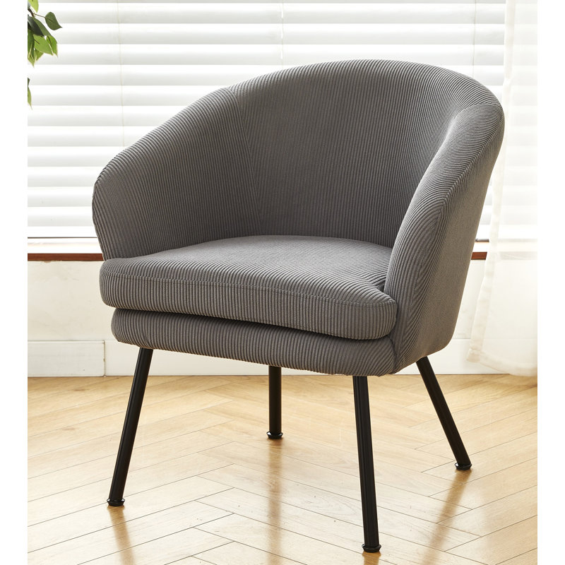 30.12'' Height corduroy armchair, Gray Corduroy