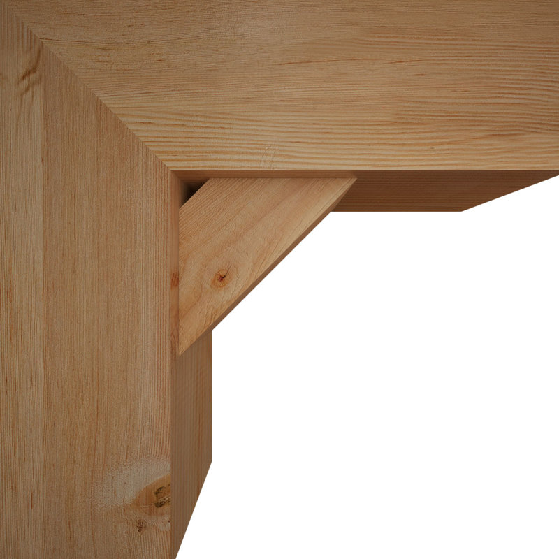 Support de bloc traditionnel avec entretoise décalée, 18 po x 18 po, Sapin Douglas de l 7 1/2 (lisse)