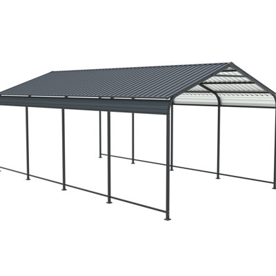 21 Ft, 12 Carport, - Metal Cover, Vertical Stripe Roof, Snow And Rain Protection, Easy To Up, Outdoor Use Covering, Up