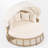 Anazco 53" Wide Circle Wicker Patio Daybed with Cushions