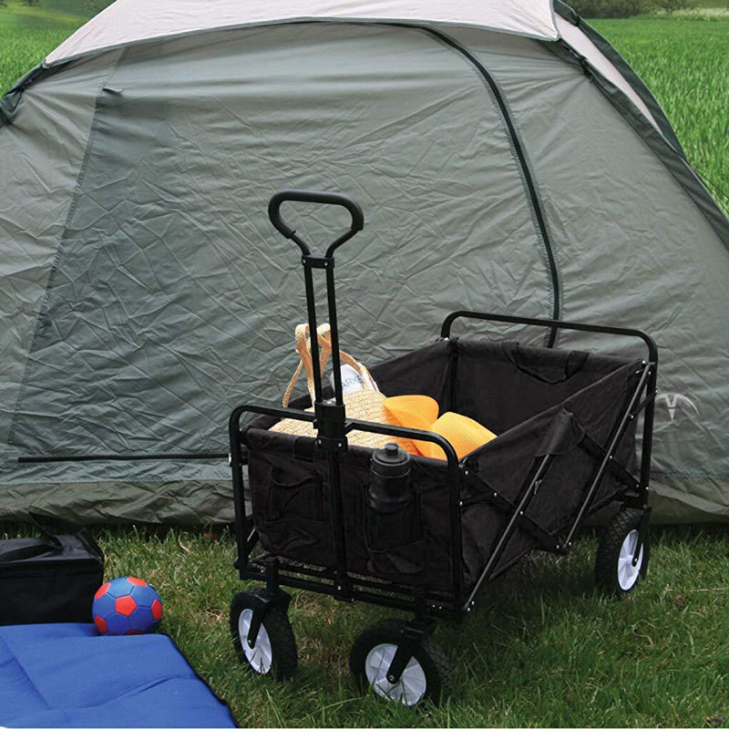 Lavender 25cm H x 80cm W x 44cm D 50kg Garden Portable Hand Truck Trolley, Black