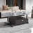 Elliptical supercrystalline stone coffee table