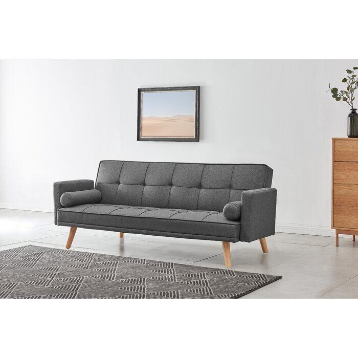 Hashtag Home Caskey 3 Seater Upholstered Reclining Sleeper & Reviews ...