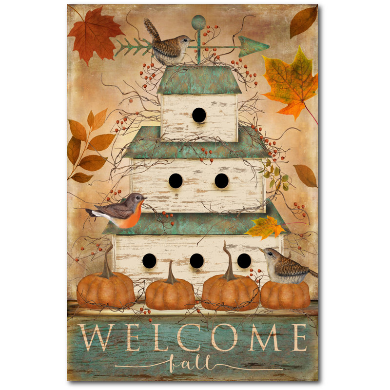 "Welcome Fall", reproduction d’art sur toile tendue, H 26 po x l 18 po x P 1,5 po