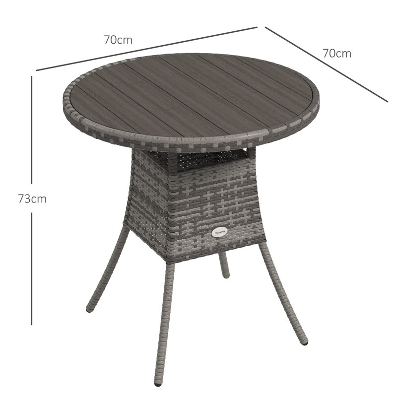 Round 4 - Person Outdoor Dining Table, 73" H x 70" W x 70" D
