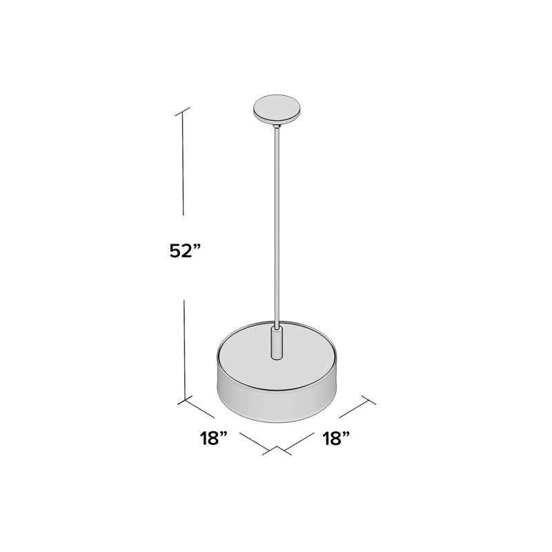Luminaire suspendu tambour 3 lumières unique Wittig