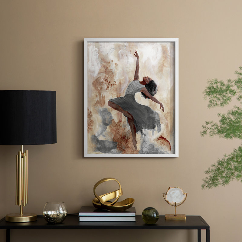 Beautiful Dancer I, reproduction encadrée - bois massif, H 21 po x l 17 po, Blanc