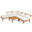 Ensemble de conversation d'extérieur en bois d'acacia avec repose-pieds et coussins Jamari