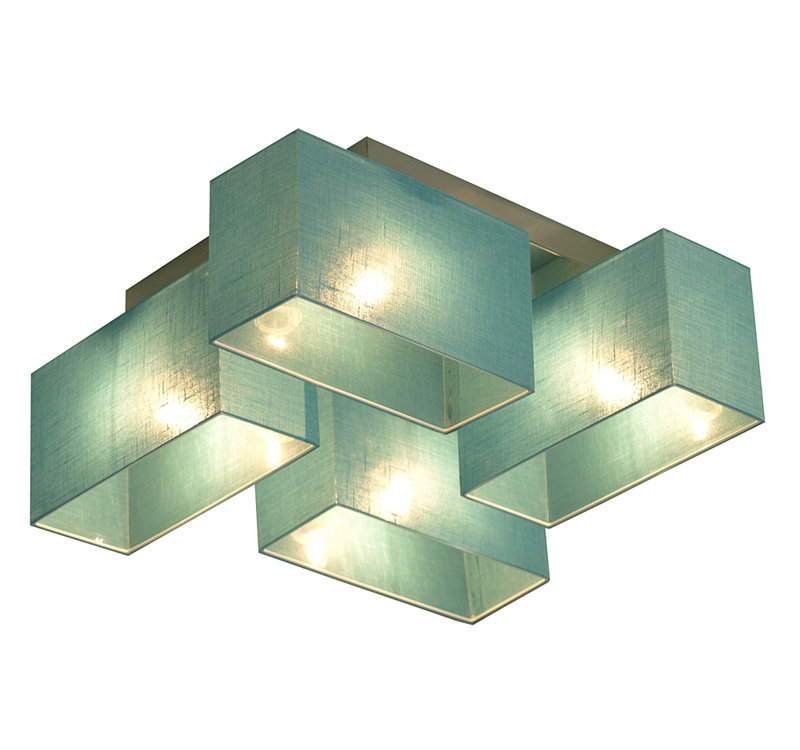 Seaton Semi Flush Mount, Dark brown, Turquoise