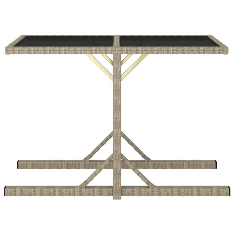 Rectangular 2 - Person Bistro Set, Black, Beige