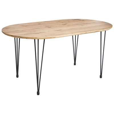 CAVELL Oval Metal Base Dining Table