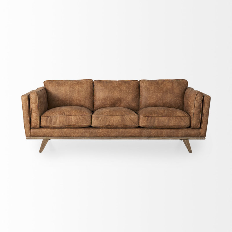 Damiere 90.16'' Faux Leather Sofa