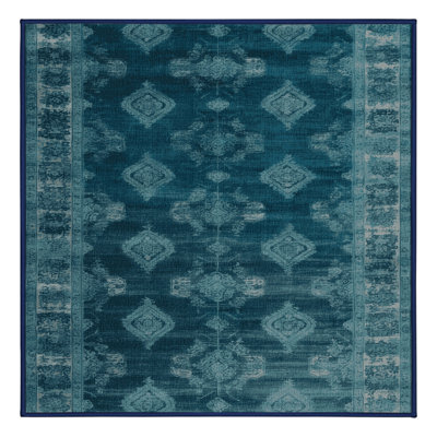 Machine Washable Overdyed Gray Area Rug