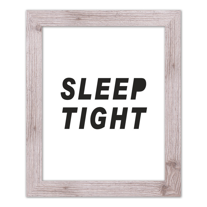 «Sleep Sleep», art encadré simple, H 20 po x l 16 po x P 0,75 po, Cadre blanc