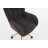 Teddy Fabric 360 Swivel Home Office Chair With Gold Metal Base And Universal Wheels-567282810