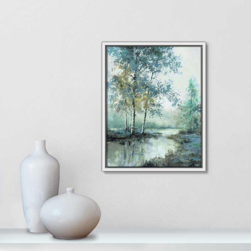 «Stoneham Spring's Grace II» par T.C. Chiu, H 15,5 po x l 12,5 po, Blanc