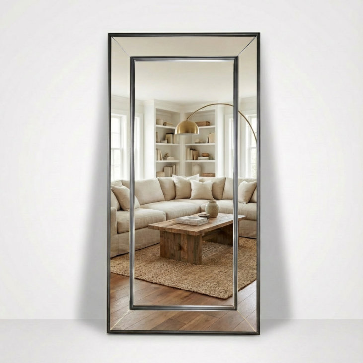 Miroir Infinity Edge, Noir