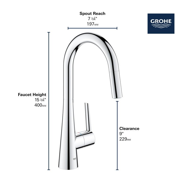 Zedra Single Handle Kitchen Faucet