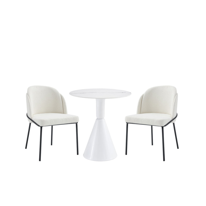 Two chairs and a table set