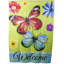 Drapeau floral d'extérieur Welcome Butterflies-51049239