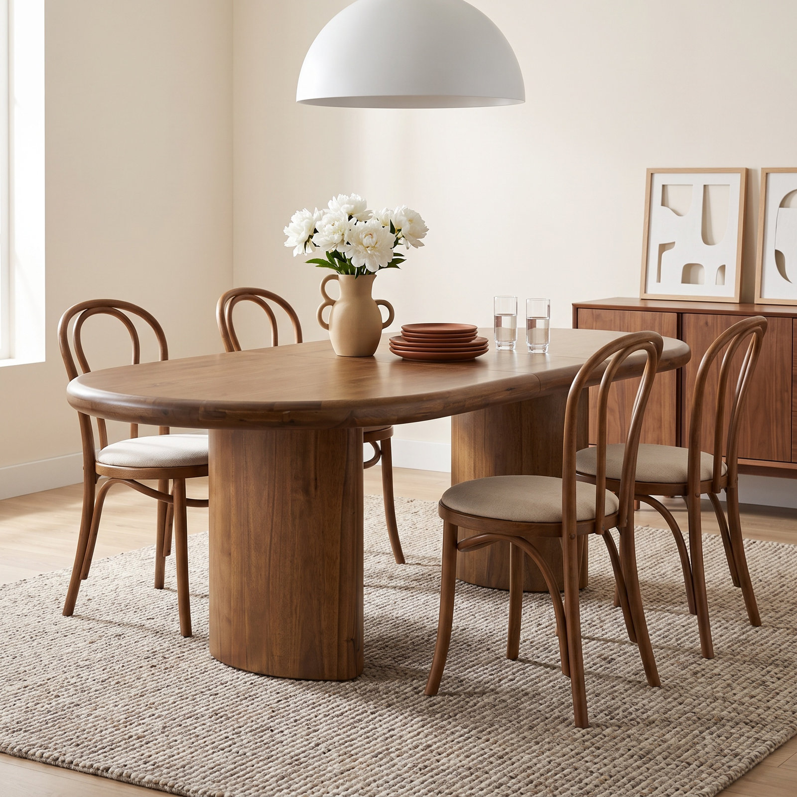 Haiden 84'' Extendable Oval Dining Table