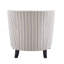 Fauteuil demi-tonneau rembourré à rayures