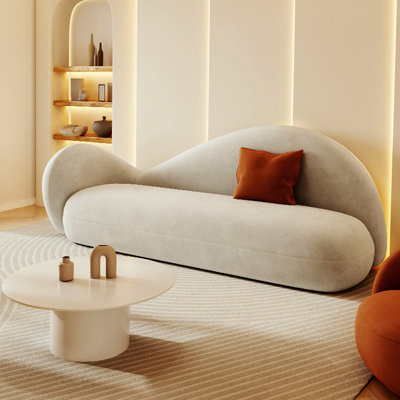 Chaise longue simple en tissu résistant à l'usure
